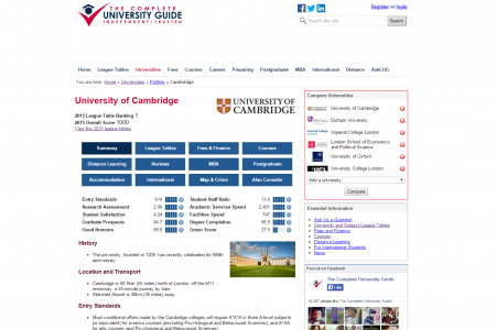 Complete University Guide - Web Design